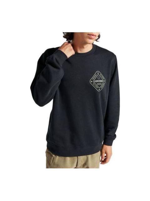 Converse Converse All Star Winter Art Graphic Crew Sweatshirt 'Black' 10025632-A01