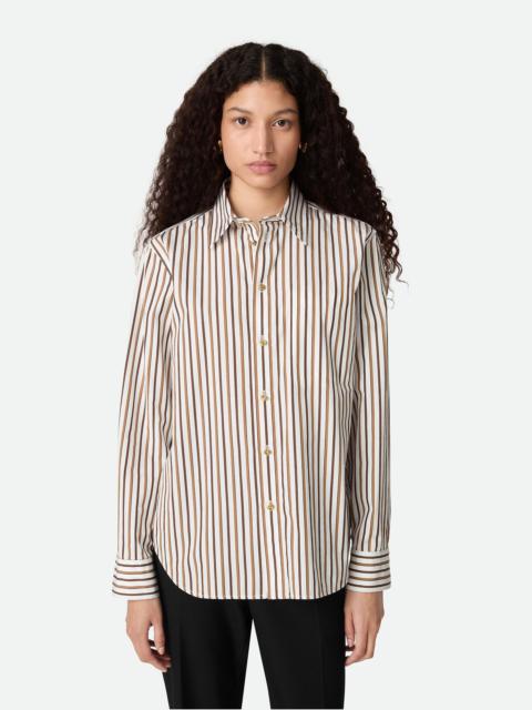 Bottega Veneta Striped Cotton Poplin Shirt