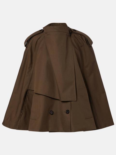 Burberry Double-breasted cotton cape