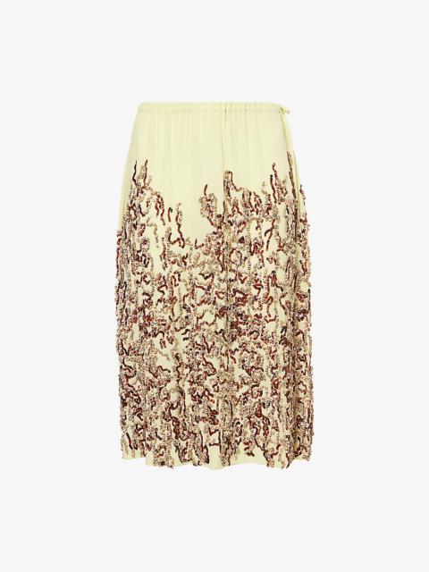 Dries Van Noten Sequin-Embellished Silk Midi Skirt