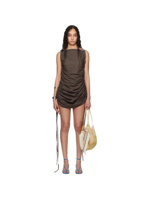 BASERANGE SSENSE Exclusive Brown Pictorial Midi Dress