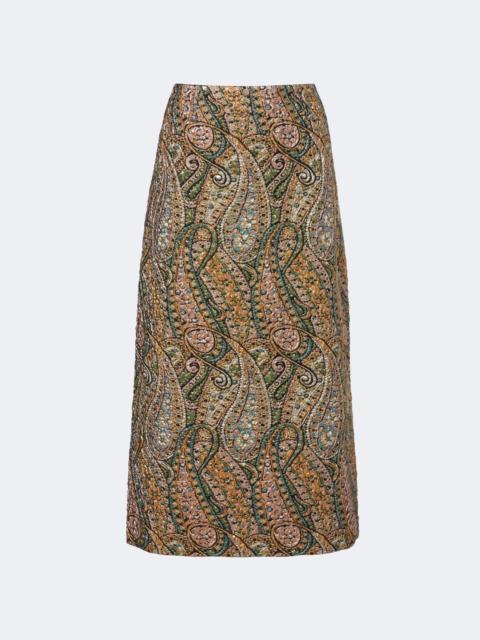 Dries Van Noten Paisley jacquard midi skirt