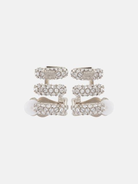 Stitch crystal-embellished earrings
