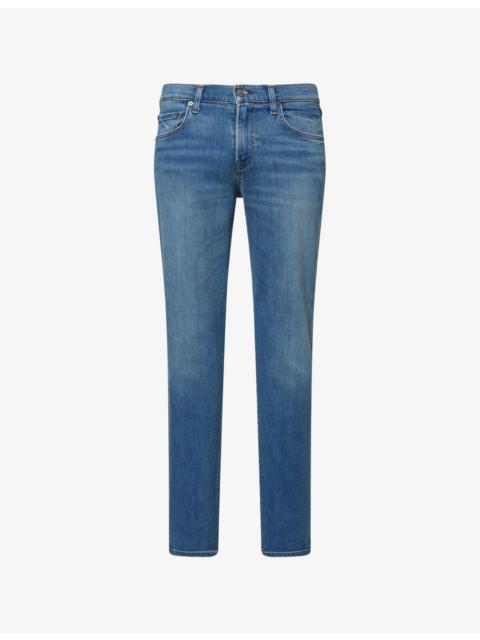 Citizens of Humanity London Brand-Patch Tapered-Leg Slim-Fit Stretch-Denim Jeans