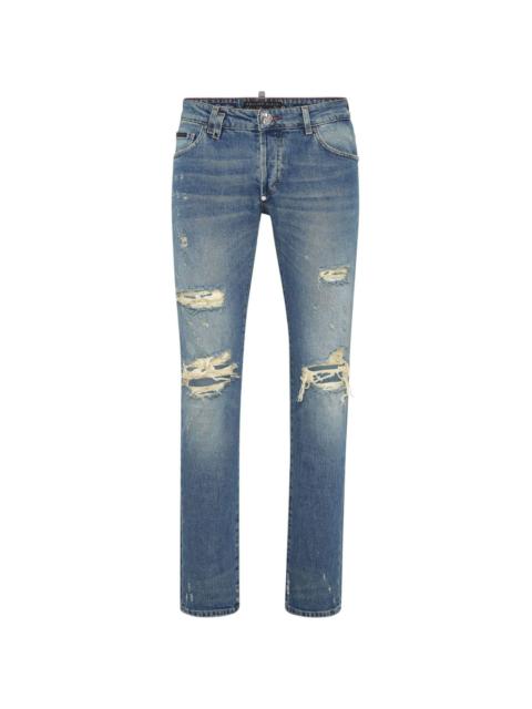 ripped-detail skinny jeans