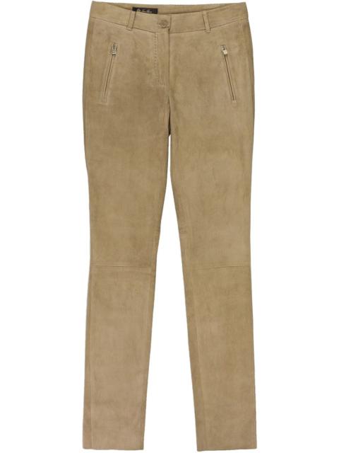 Loro Piana leather "Brown" skinny trousers