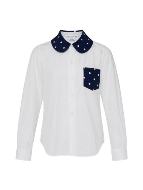Comme des Garçons GIRL Polka Dot Contrast Collar Blouse