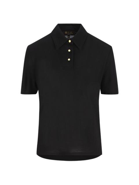 Loro Piana buttoned polo top