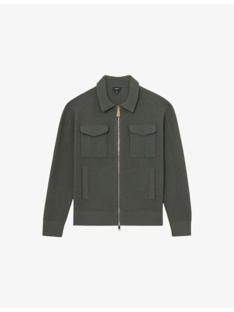 REISS Calder Zip-Up Wool Cardigan
