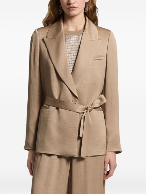 PESERICO satin belted blazer