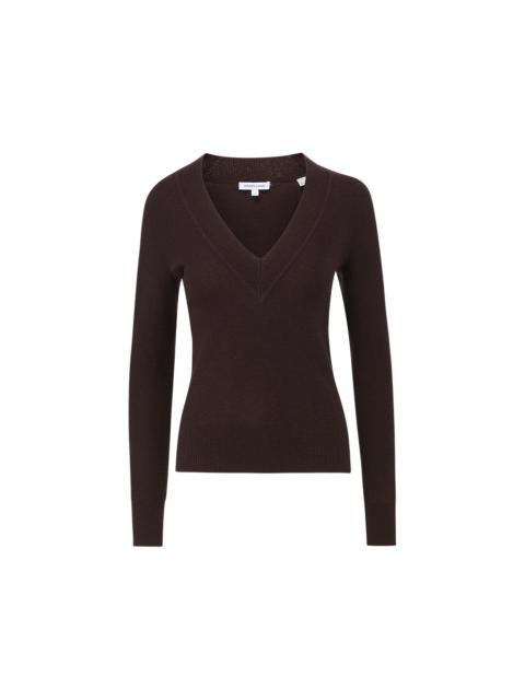 VERONICA BEARD COLETA V-NECK CASHMERE SWEATER