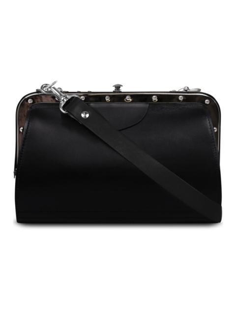 Comme Des Garçons LEATHER CLASP STUD BAG | BLACK