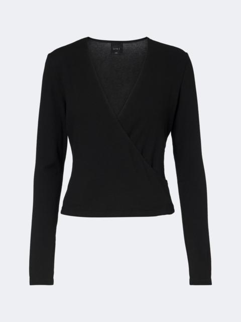 LESET Lauren jersey wrap top