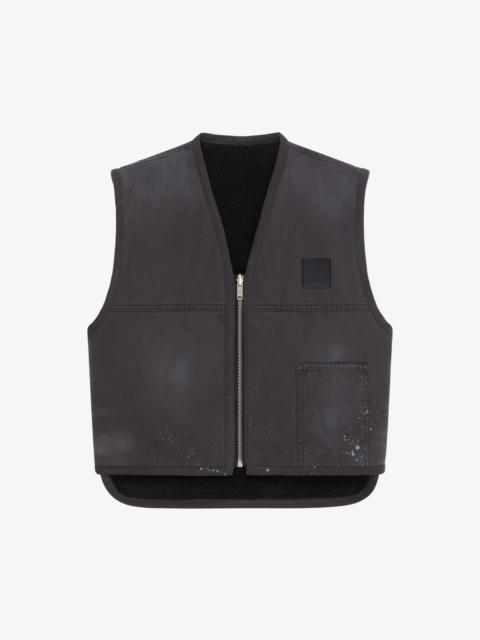 Givenchy REVERSIBLE WAISTCOAT IN COTTON WITH SHEARLING EFFECT