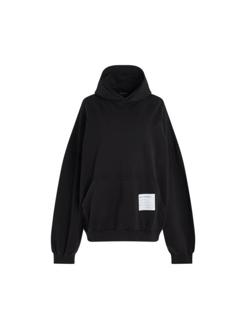 Sample Sticker Round Hoodie in Charcoal