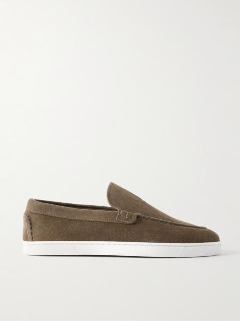 Christian Louboutin Moonboat Suede Loafers