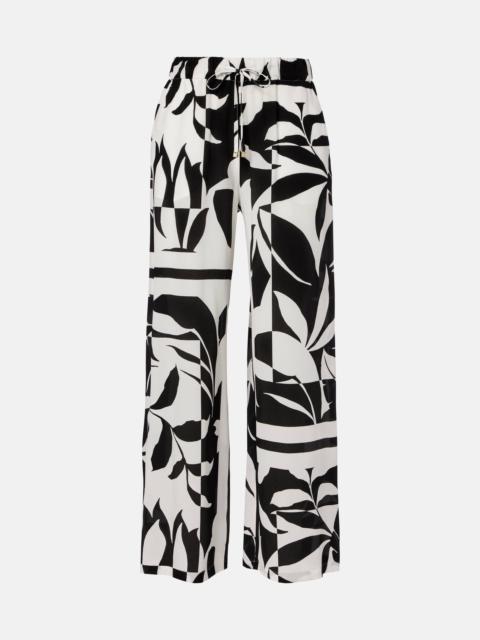 Max Mara Voto printed silk palazzo pants