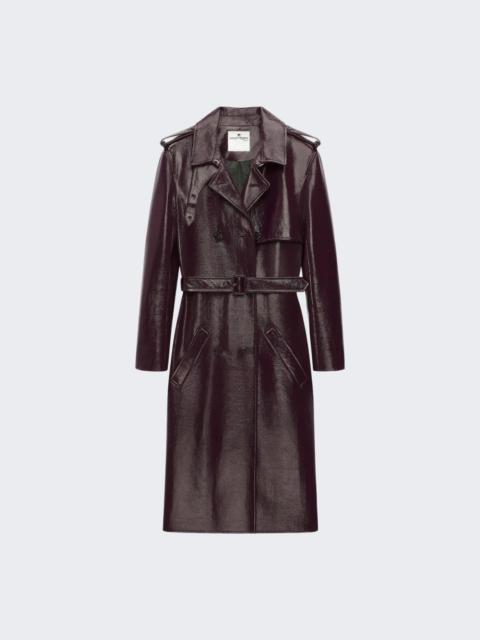 courrèges Vinyl Trench Coat Burnt Red