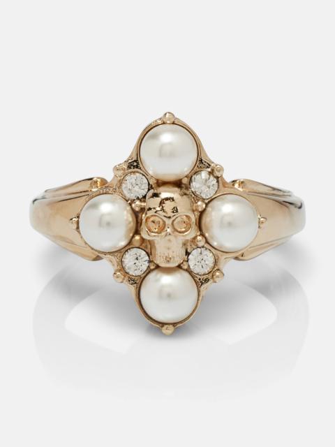 Alexander McQueen Skull embellished ring