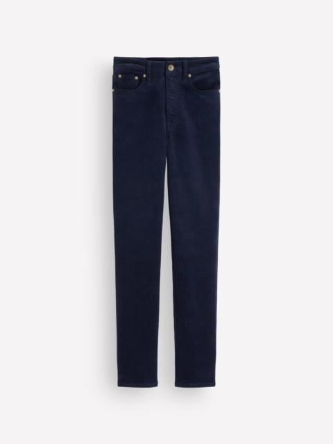 BODEN High Rise Cord Slim Jeans-Navy