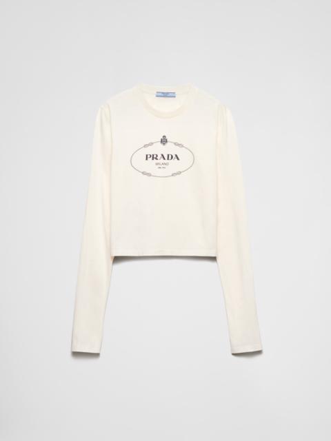 Prada Print jersey top