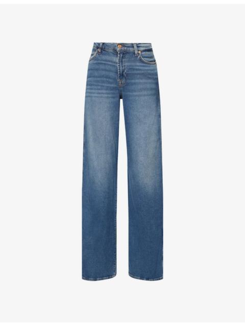 7 For All Mankind Lotta Flared Stretch-Denim Blend Jeans