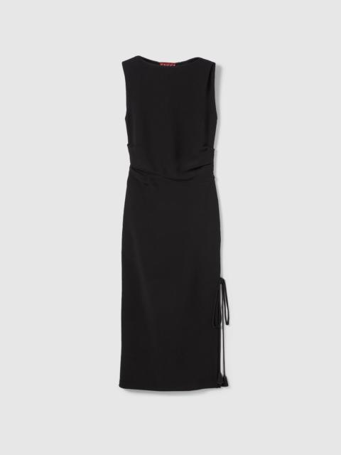 GUCCI Silk crêpe dress with embroidery