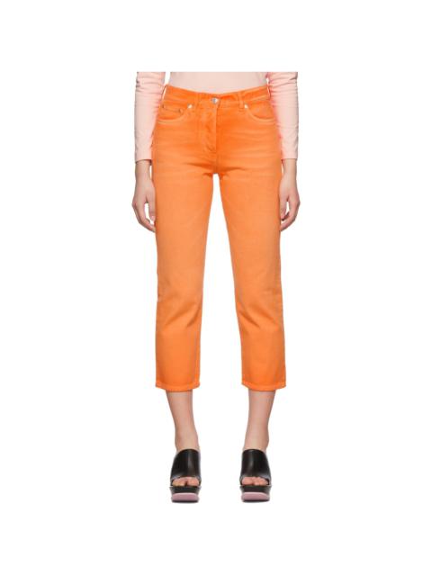 MSGM Orange Faded Jeans