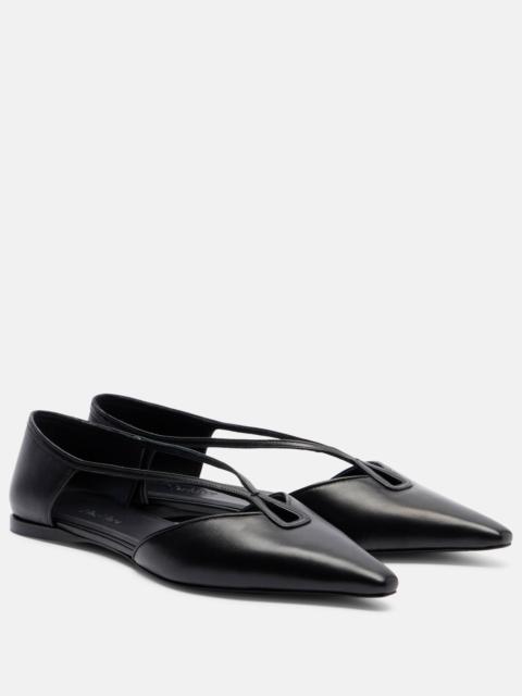 Max Mara Amatassa leather ballet flats