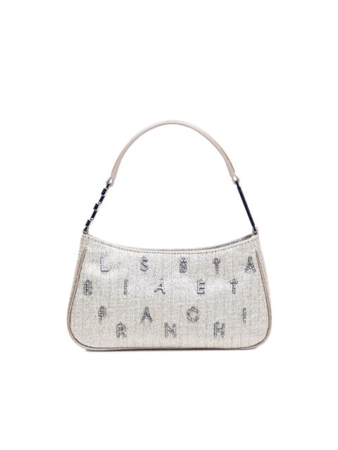 ELISABETTA FRANCHI lurex-detail tweed shoulder bag