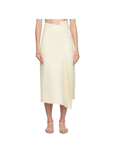 GIA STUDIOS Off-White Wool Midi Skirt