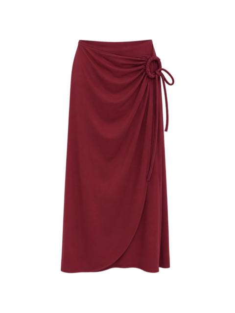 Max Mara wrap-style midi skirt