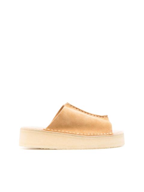 Clarks Originals suede wedge slides