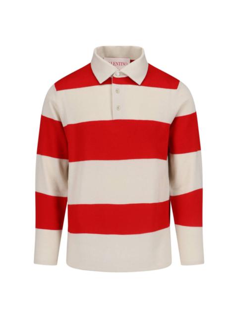 STRIPED KNITTED POLO SHIRT