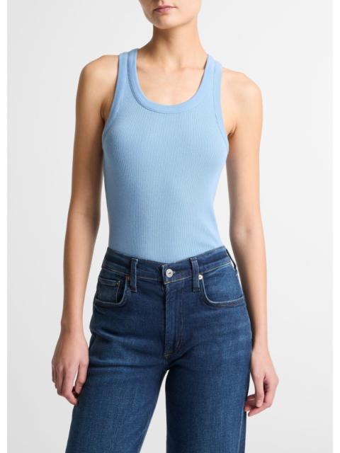 Vince Ribbed Scoop-Neck Tank