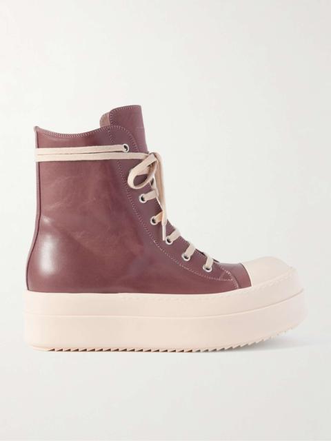 Rick Owens Ramones Leather High-Top Sneakers