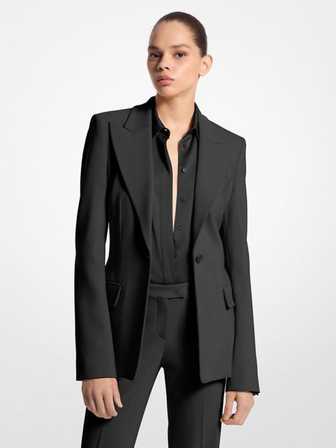 MICHAEL KORS COLLECTION Georgina Stretch Pebble Crepe Blazer