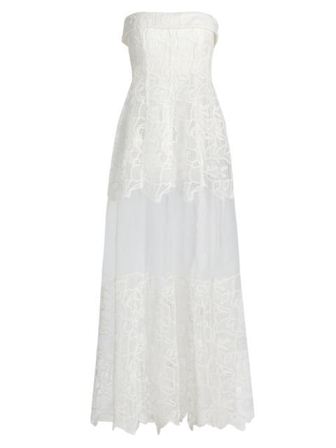 SIMKHAI Women's Rennis Lace Bustier Gown - Ivory