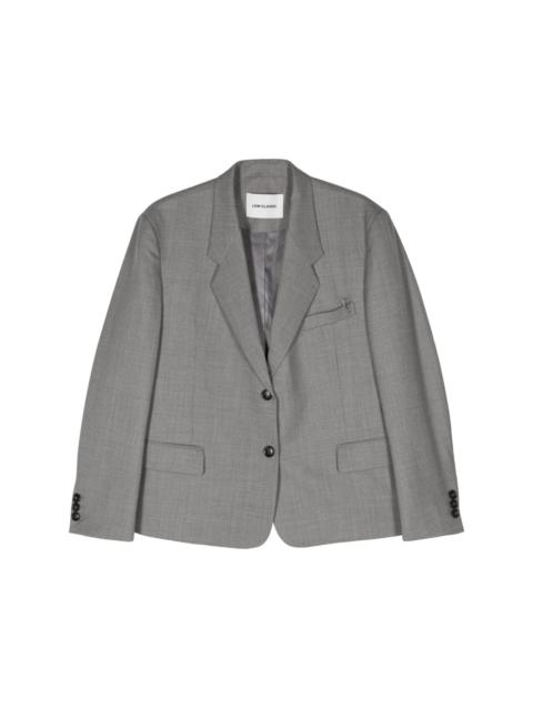 LOW CLASSIC mÃ©lange-effect single-breasted blazer