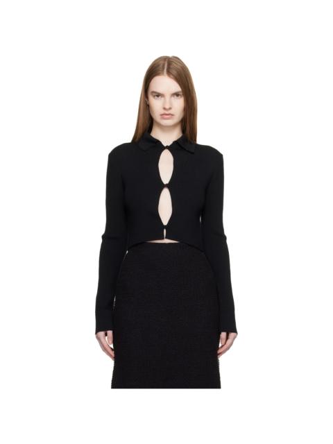 Jil Sander Black Cropped Cardigan