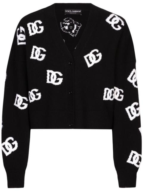Dolce & Gabbana logo embroidered cardigan