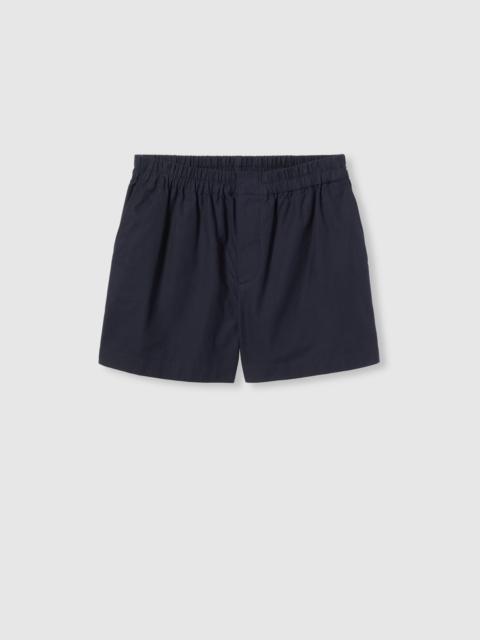 GUCCI Oxford cotton shorts with embroidery