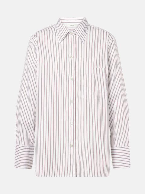 Striped cotton poplin shirt