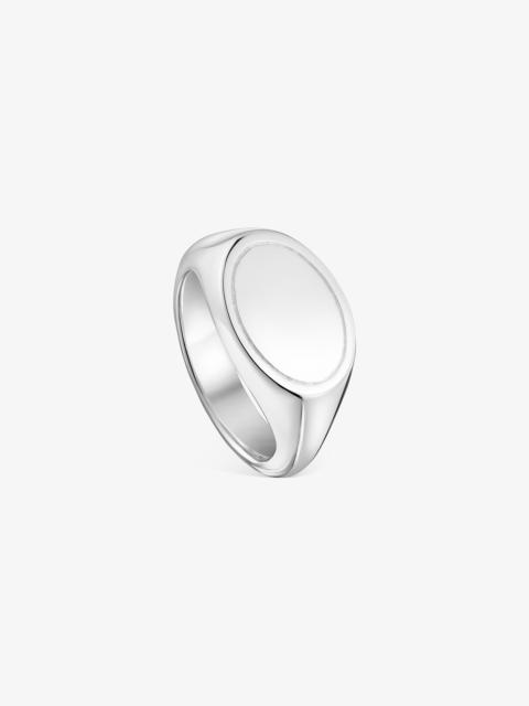 TOUS 14 mm silver Signet ring TOUS Basics