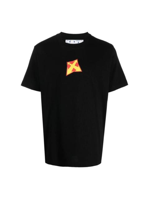 Off-White Men's Off-White Logo Printing Round Neck Pullover Short Sleeve Black T-Shirt OMAA027F22JER0061018