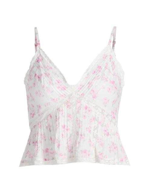 LoveShackFancy Women's Elsette Floral Cotton Camisole Top - Rustic Orchid