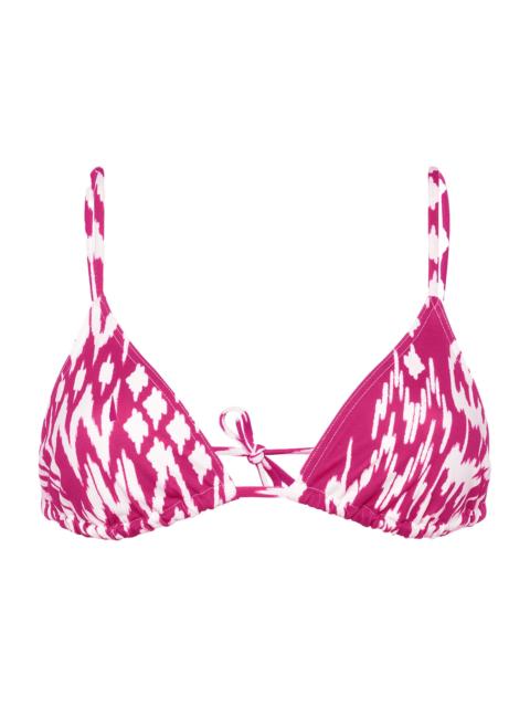 ERES Women's Sun Ikat Triangle Bikini Top - Imprime Wind Sunset