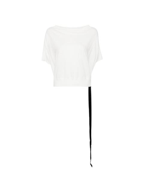 Rick Owens DRKSHDW boat-neck cotton knitted top