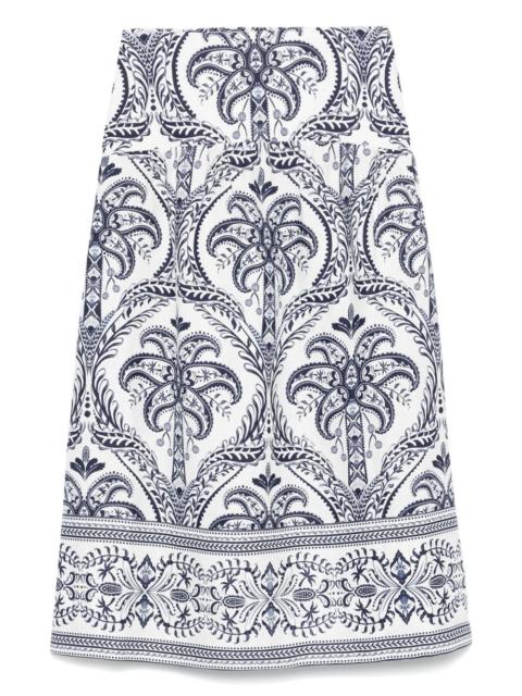 FARM RIO tropical cameo maxi skirt