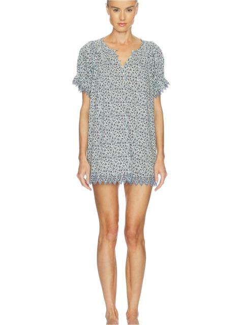 THE GREAT. The Smocked Sleep Eyelet Dress